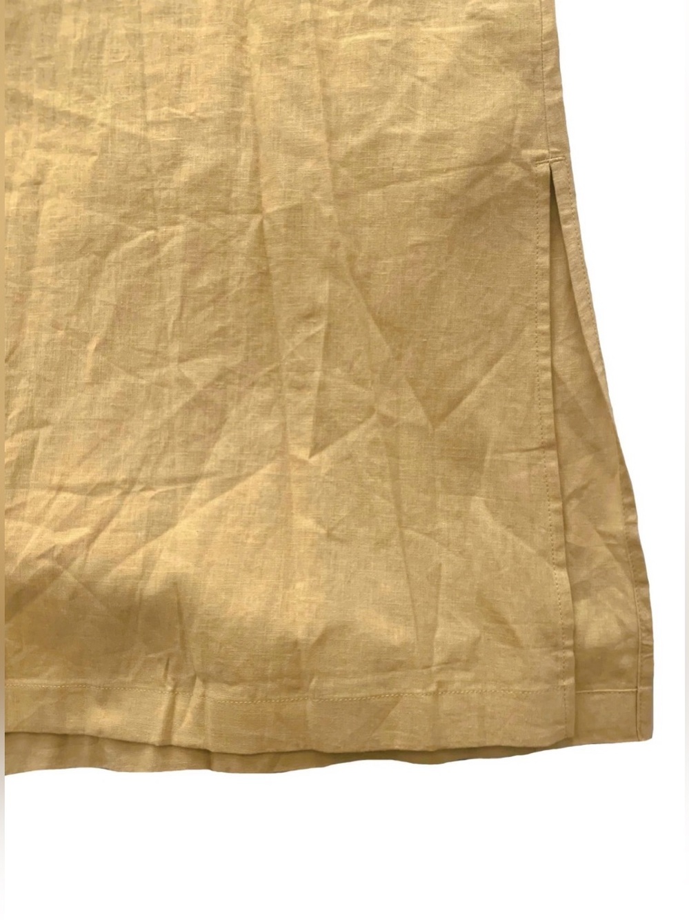 NEW Size L Womens Nottibianche Casual Linen Maxi House Dress Pockets Tan $58 - Picture 6 of 9